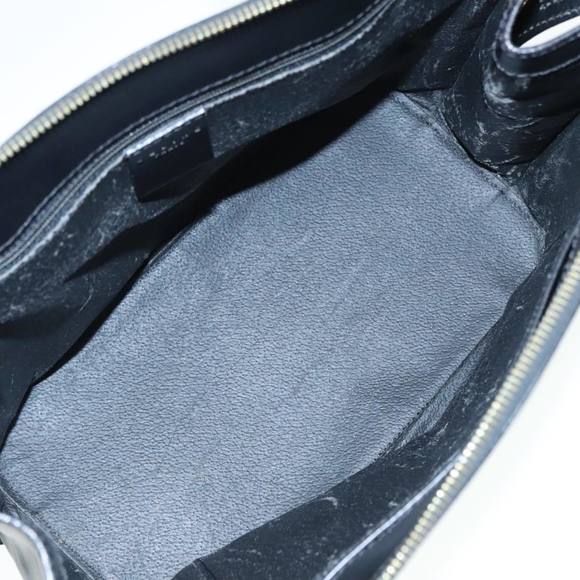 CELINE Macadam Canvas Hand Bag PVC Black Auth 90827 - Picture 10 of 16